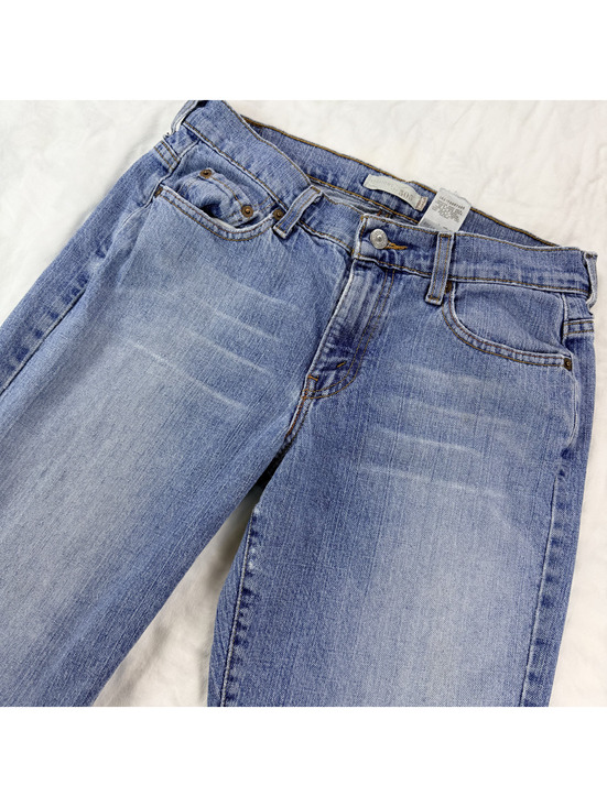 Levi's Denim - Levi's 505 Women's Jeans Size 6 M Distressed Straight Leg Y2K Faded Blue Denim